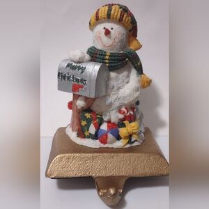 Collectibles Possible Dreams Festive Snowman Holiday Decoration with Gold Base